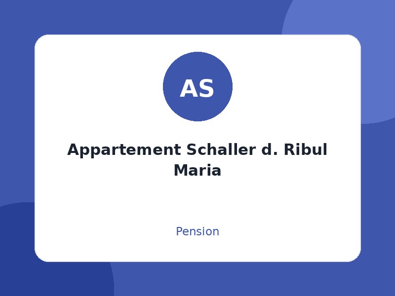 Appartement Schaller d. Ribul Maria