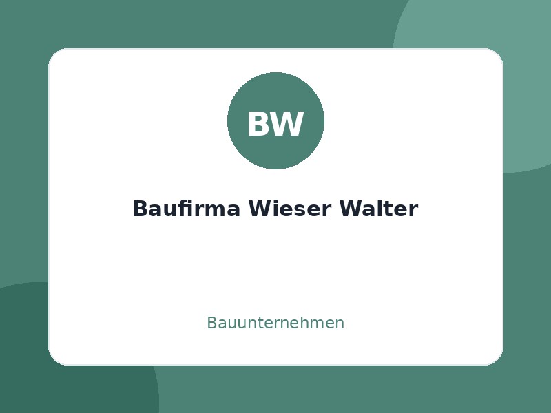 Baufirma Wieser Walter
