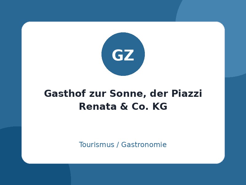 Gasthof zur Sonne, der Piazzi Renata & Co. KG