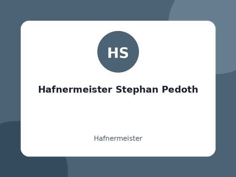 Hafnermeister Stephan Pedoth