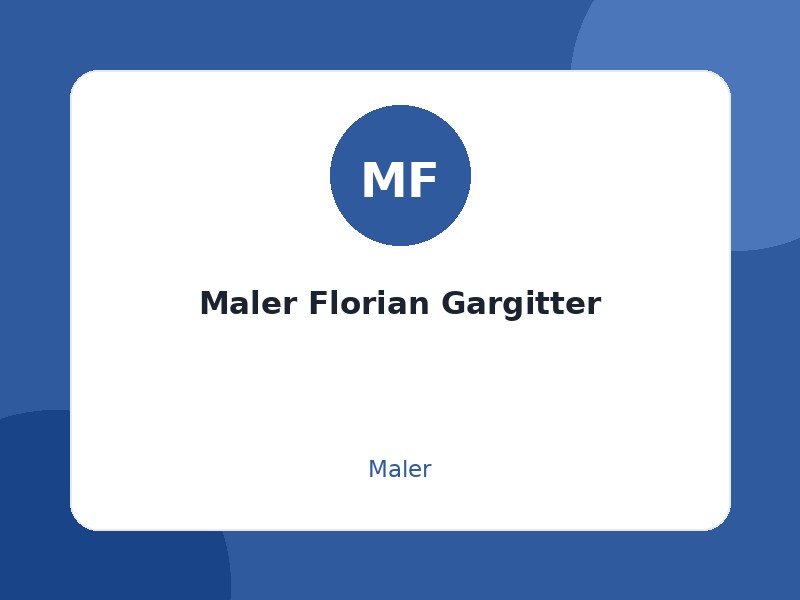 Maler Florian Gargitter
