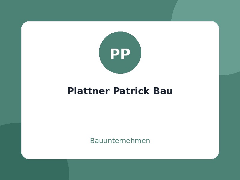 Plattner Patrick Bau