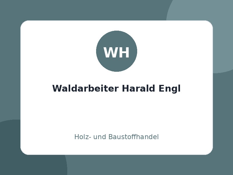 Waldarbeiter Harald Engl